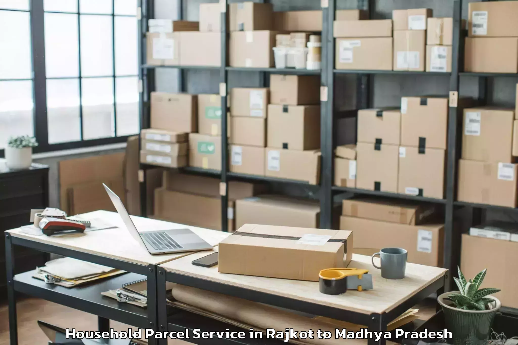 Hassle-Free Rajkot to Malwanchal University Indore Household Parcel